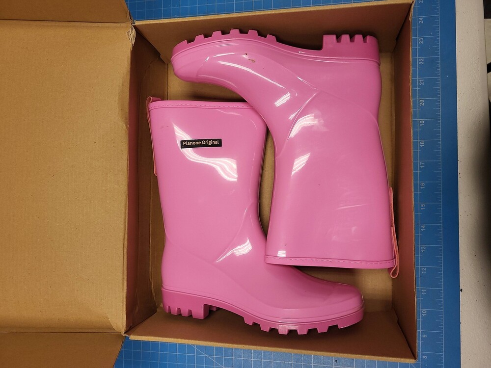 Planone Original Rain Boots Pink Womens Size 6 Mid Calf Outdoor Work Shoes